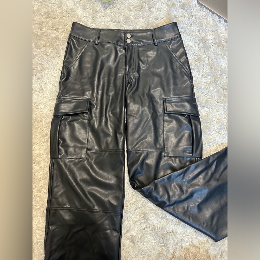 PACSUN LEATHER CARGO JOGGERS